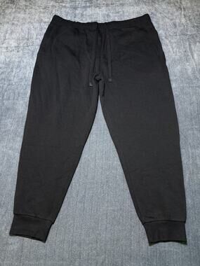 NWT Member's Mark Newport Fleece Joggers Men's 2XL Black Tapered Fit Drawstring